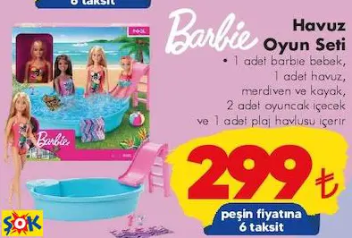 BARBİE HAVUZ OYUN SETİ BARBİE HAVUZ OYUN SETİ